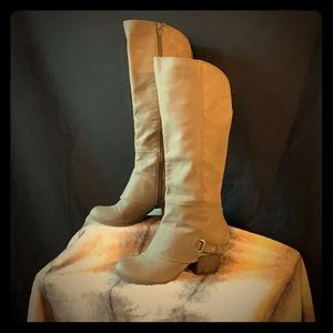 Fergalicious Faux Suede Grey Boots